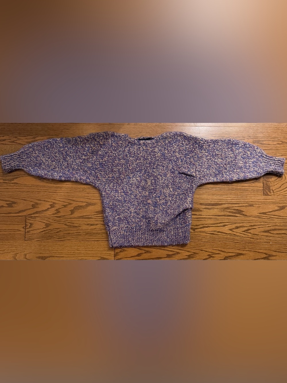 Zara Purple Marled Crewneck Sweater